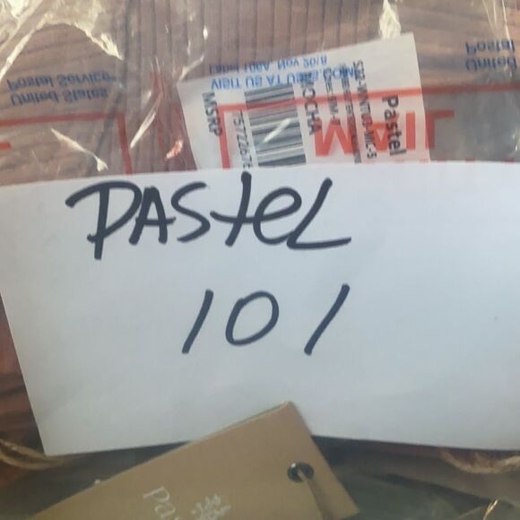 Pastel long sleeve ribbed raglan Tee with Henley color Dusty Rose New unisex - Picture 6 of 6